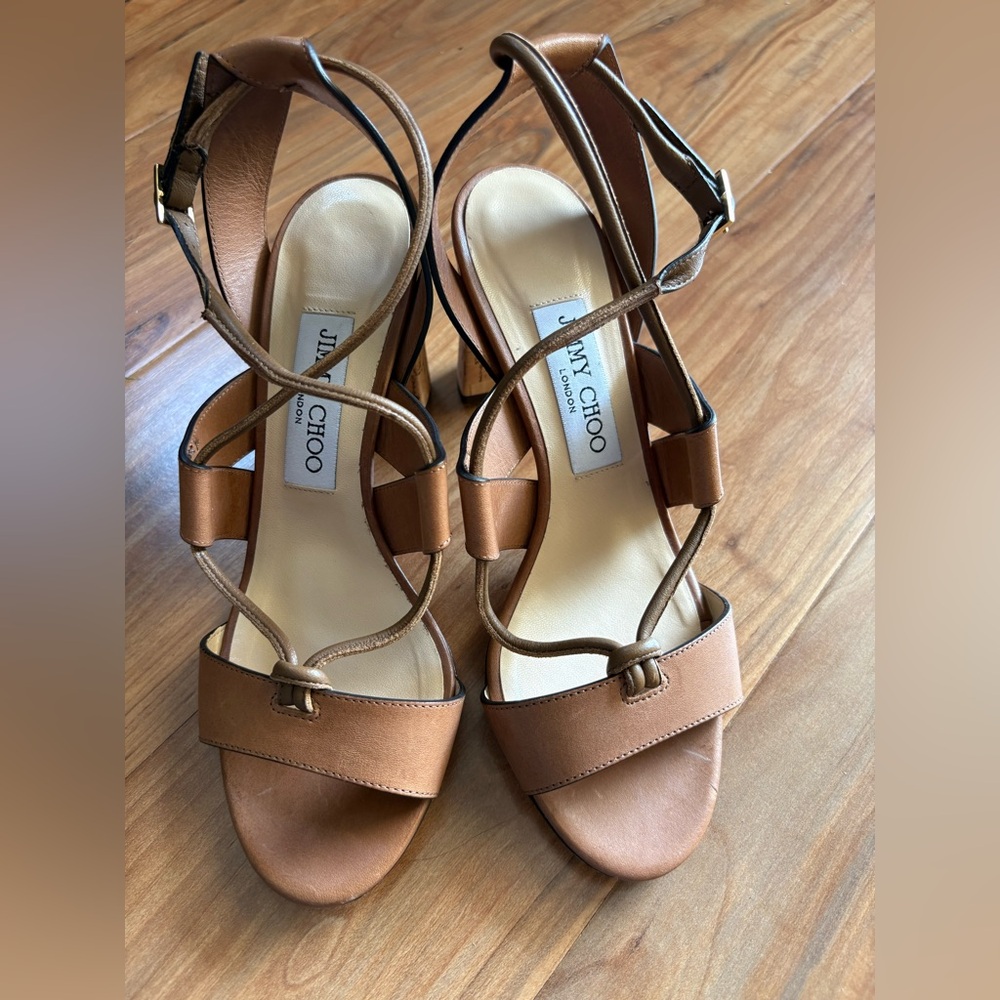 Jimmy Choo Brown Strappy Sandals